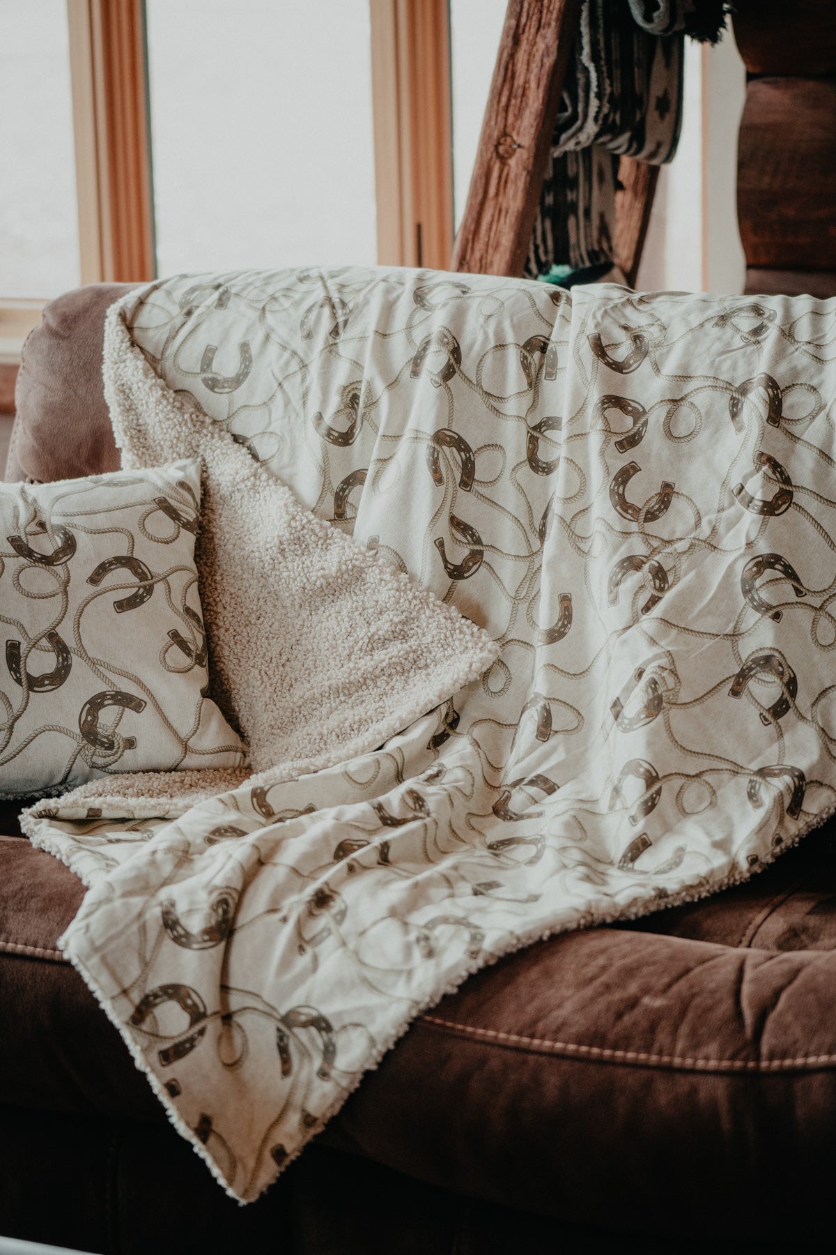 Luxury Teddy-Backed Throw (50"X 60") Multiple Western Prints