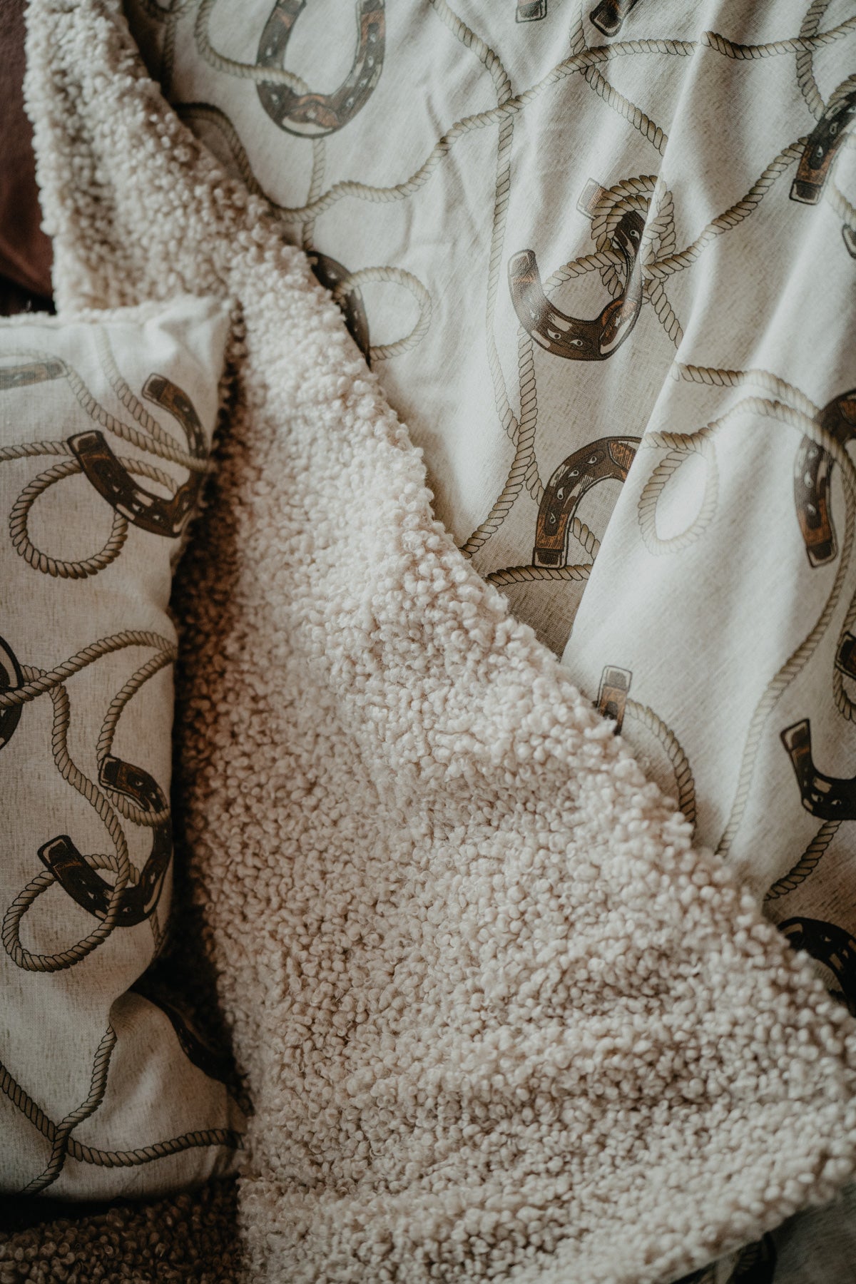 Luxury Teddy-Backed Throw (50"X 60") Multiple Western Prints