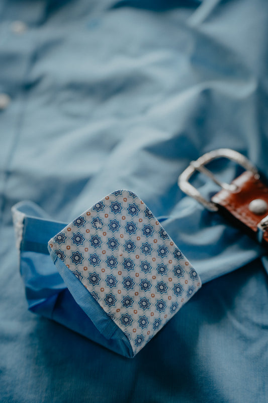 'Harry' Men's Blue Wrinkle Free Button Up (XXL only)