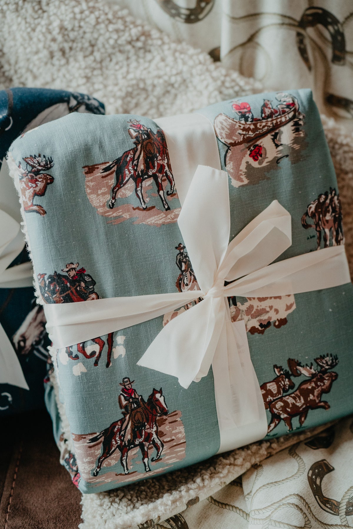 Luxury Teddy-Backed Throw (50"X 60") Multiple Western Prints