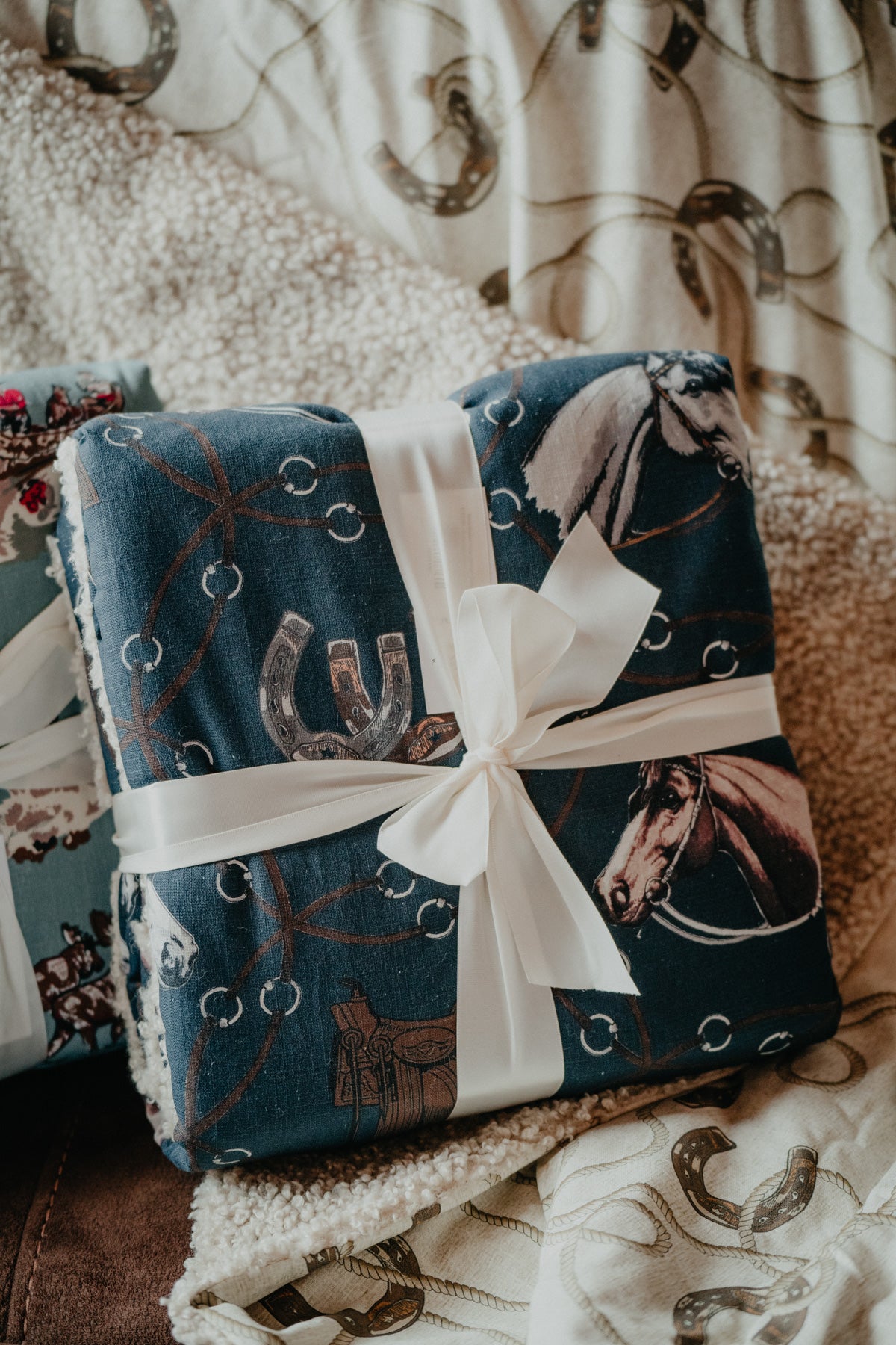 Luxury Teddy-Backed Throw (50"X 60") Multiple Western Prints