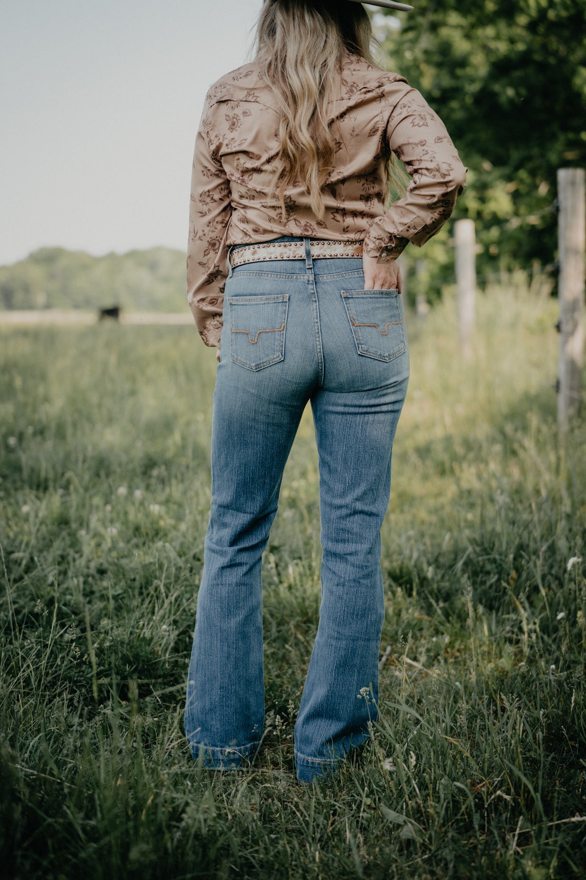 Jennifer High Rise Flare Jean by Kimes Ranch (Mid Wash)