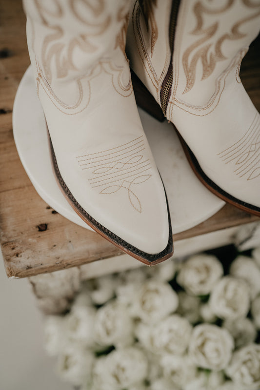 'Missouri Bone' Allie Tall Leather Boots by Liberty Black {B & C Calf Widths}