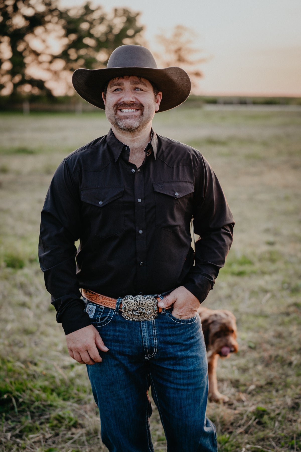 'Tate' Men's Ariat Wrinkle Free Refined Black (S-XXL)