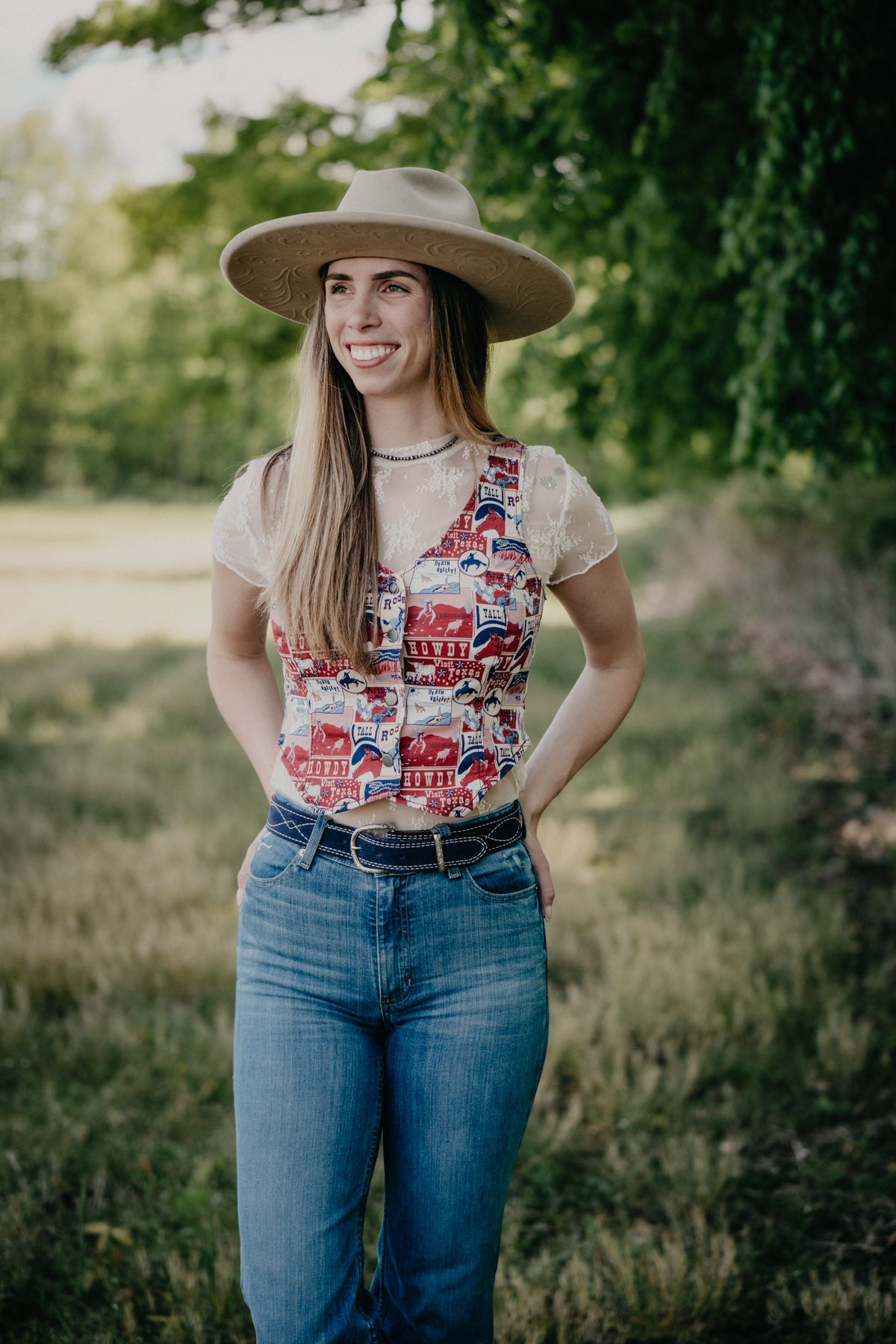 'Jessa' Americana Denim Vest (S-XL)