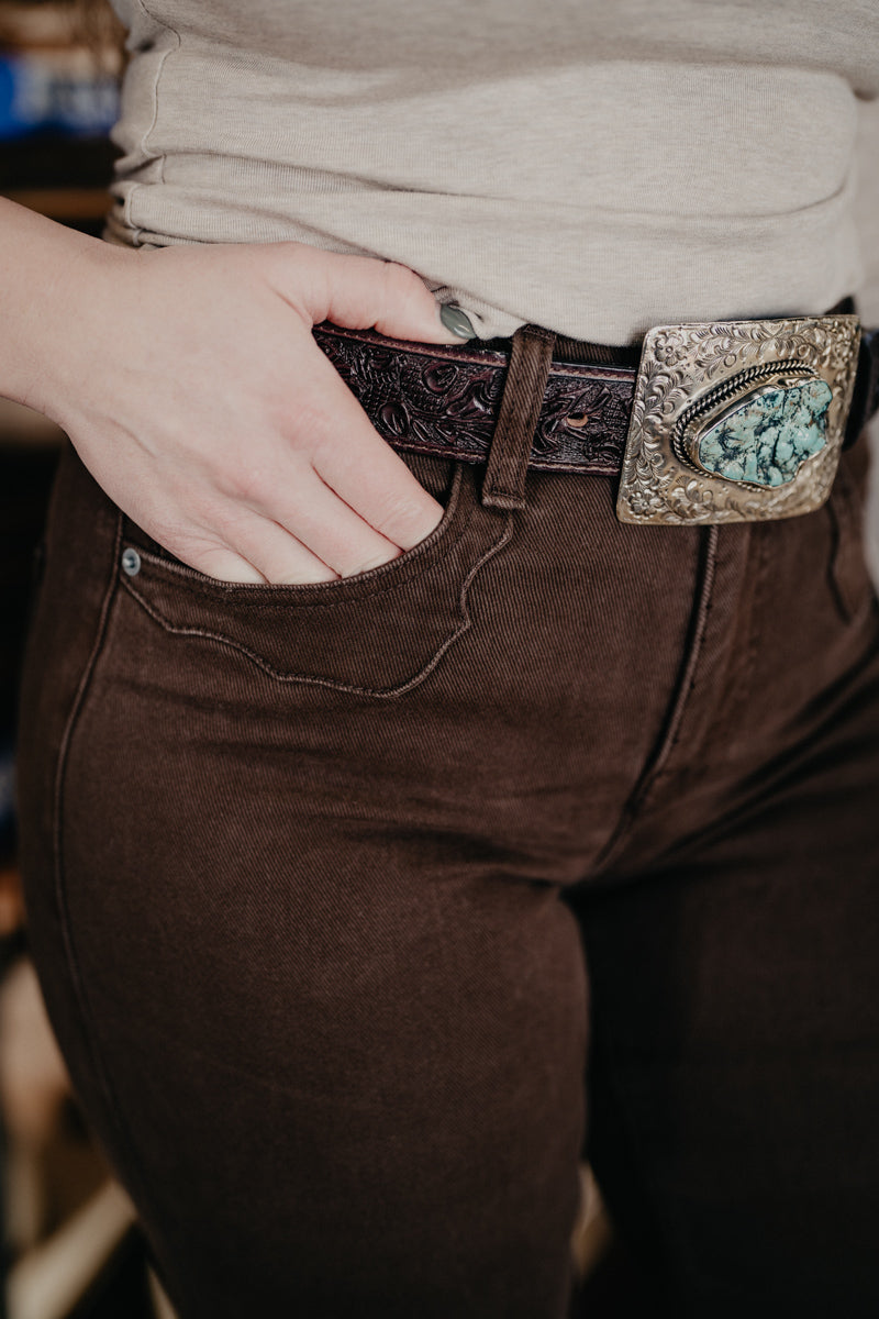 'Cocoa' Brown High Rise Bootcut by Rock and Roll Denim (Sizes 24-34)