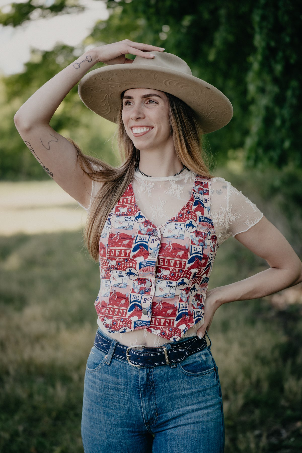 'Jessa' Americana Denim Vest (S-XL)