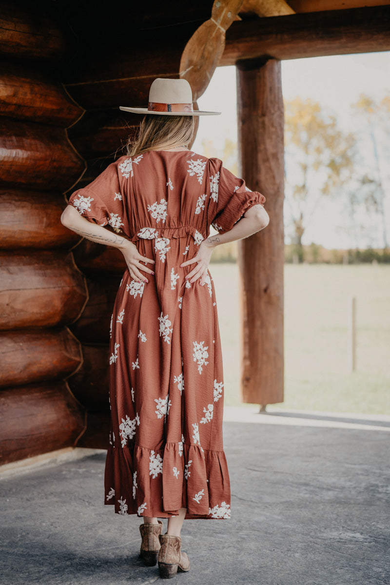 'Bianca' Vintage Floral Embroidered Maxi Dress (S-L/ Two Colours)