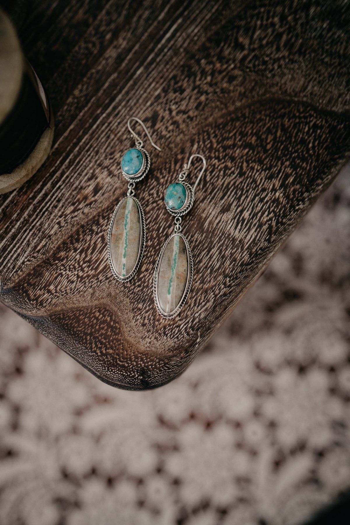 Turquoise Oval Royston Earrings