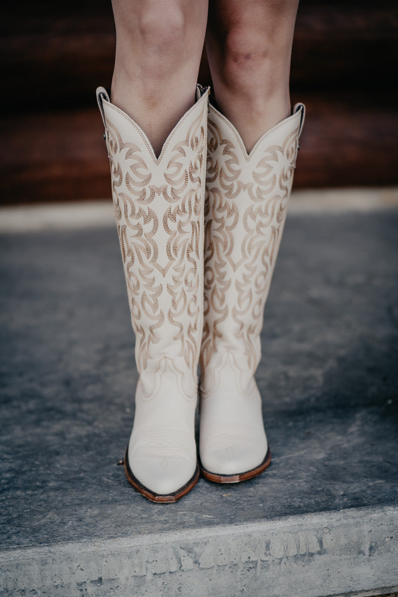 'Missouri Bone' Allie Tall Leather Boots by Liberty Black {B & C Calf Widths}