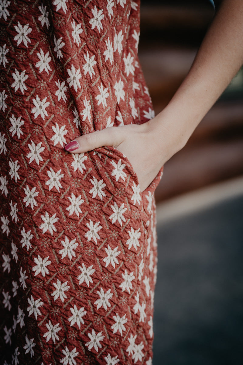 'Barbara' Floral Embroidered Puff Sleeve Mini Dress (S-L)