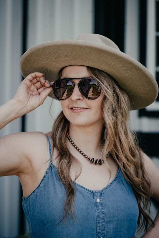 'Rockin A' American Bonfire Co. Sunglasses (Tortoise Brown)