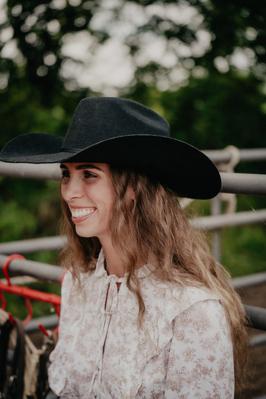 '9th Round' 3X Felt Cowboy Hat Cody Johnson X Resistol (Black)