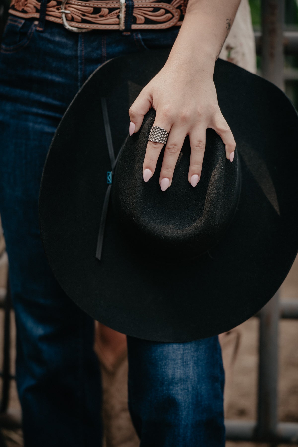 '9th Round' 3X Felt Cowboy Hat Cody Johnson X Resistol (Black)