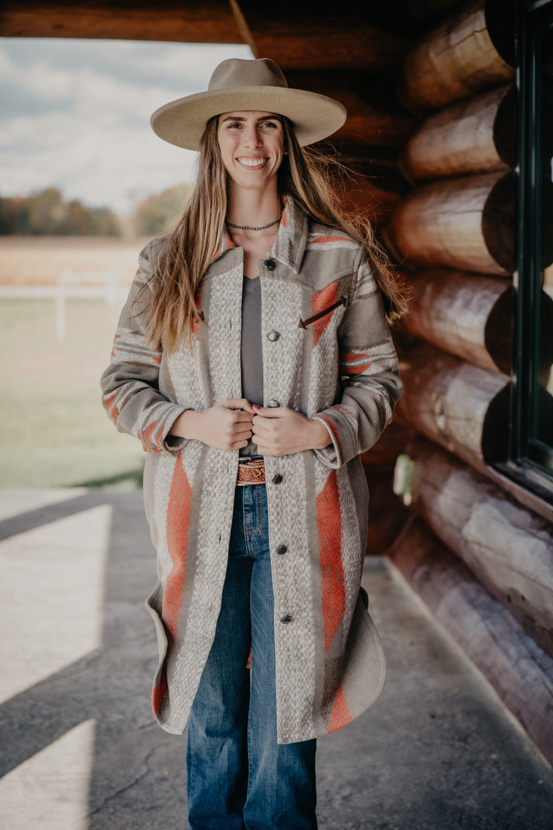 'Stevie' Women's Stone Cardigan Coat (XS-XXL)