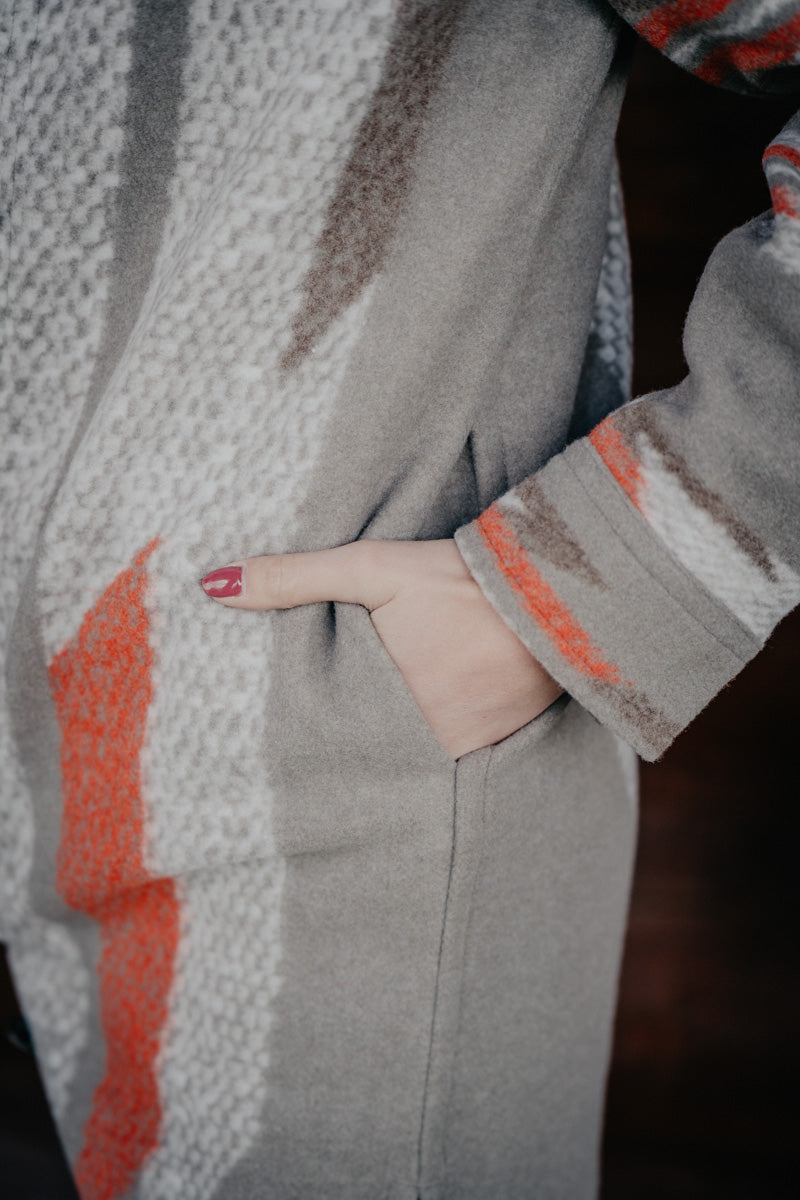 'Stevie' Women's Stone Cardigan Coat (XS-XXL)