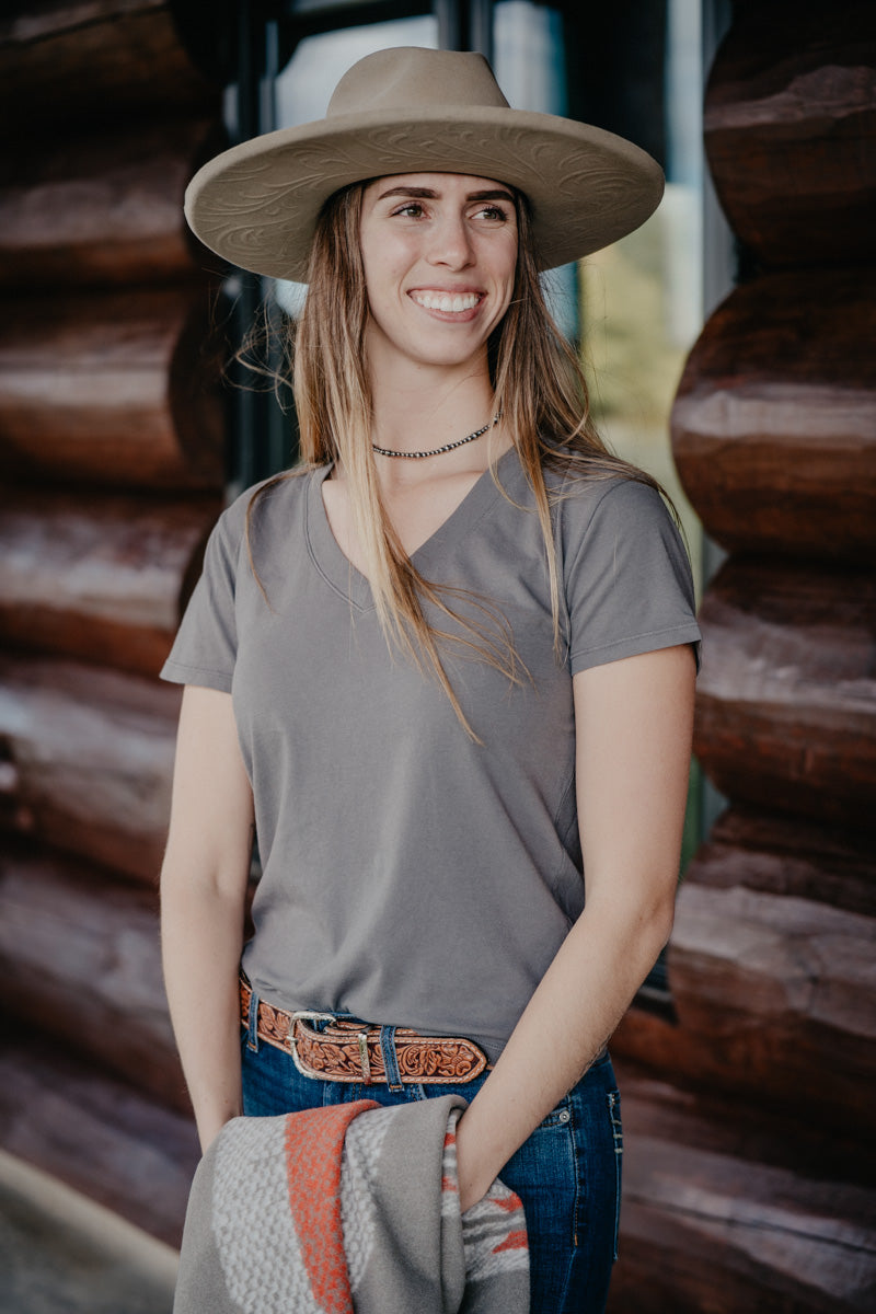 'Vanessa' V-Neck T-Shirt By Z Supply (XS-L: 2 Colourways)