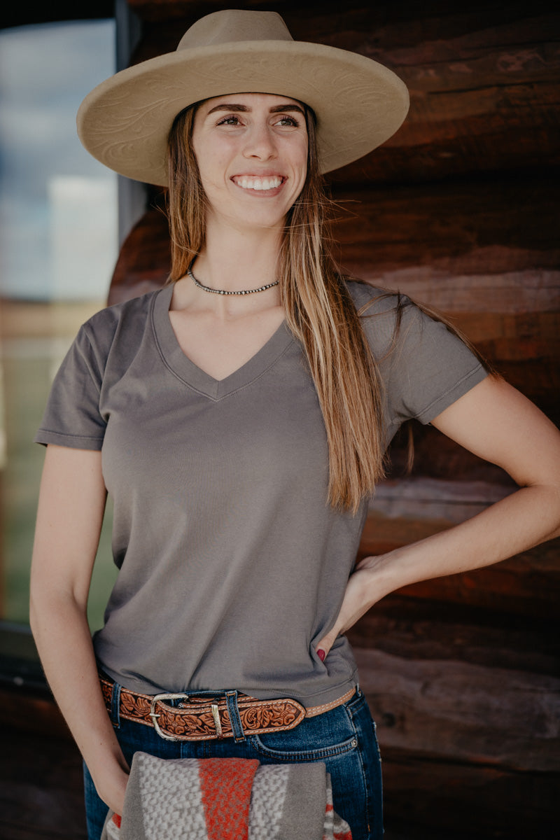 'Vanessa' V-Neck T-Shirt By Z Supply (XS-L: 2 Colourways)