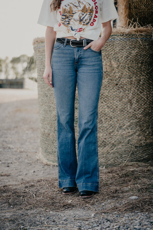 'Blaine' Retro Bailey High Rise Trouser Jean by Wrangler (Sizes 24-35)