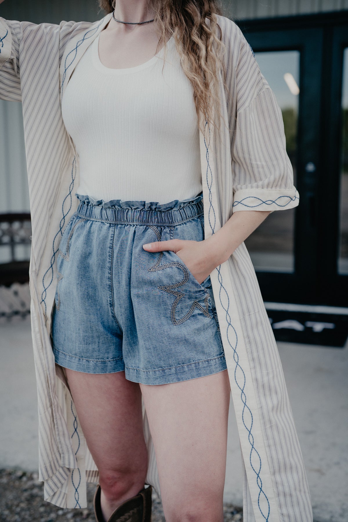 'Summer' Ariat Women's Tencel Boot Stitch Shorts (XS-XL)