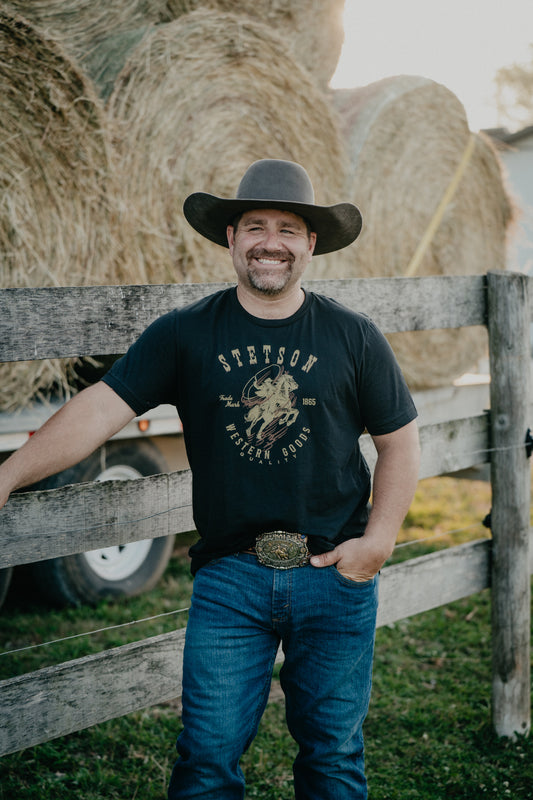 'Clayde' Roping Cowboy T-Shirt by Stetson (S-XXL)