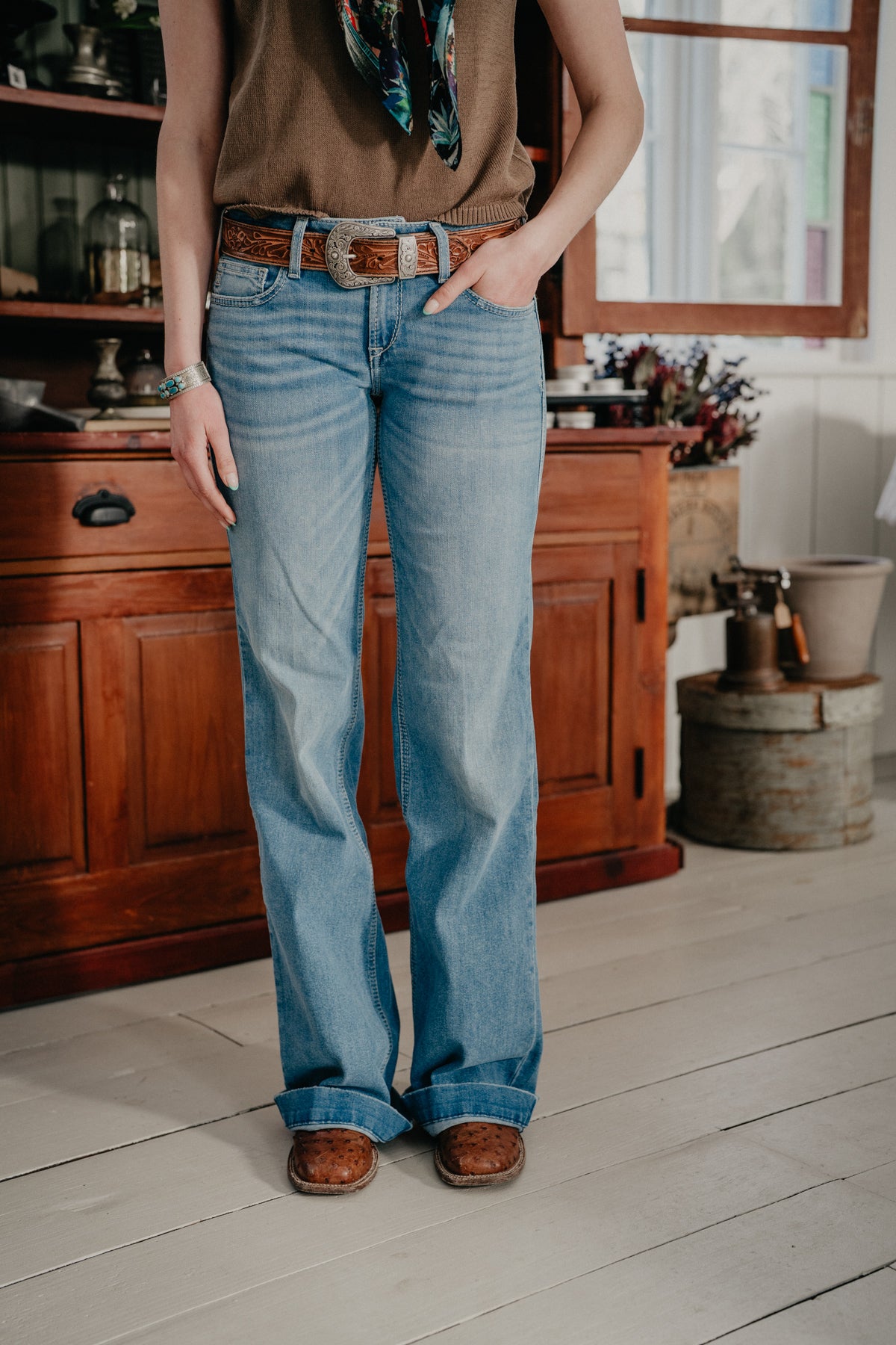 'Clara' Ariat Mid Rise Trouser Jean (24-34)