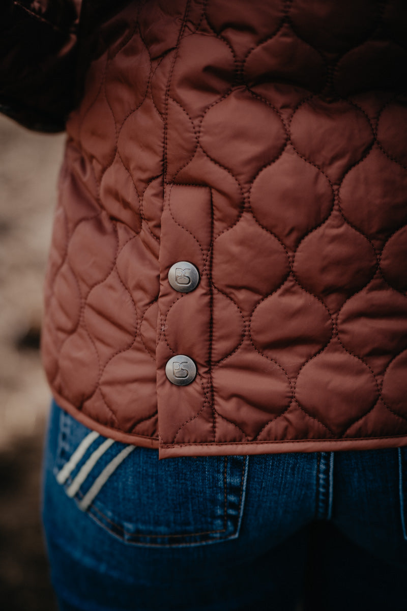 'Odessa' Women's Rust Quilted Riding Jacket by Panhandle (XS-XXL)