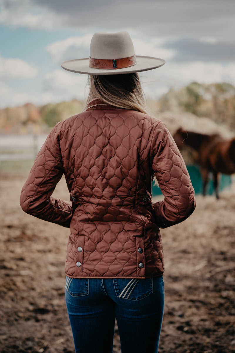 'Odessa' Women's Rust Quilted Riding Jacket by Panhandle (XS-XXL)