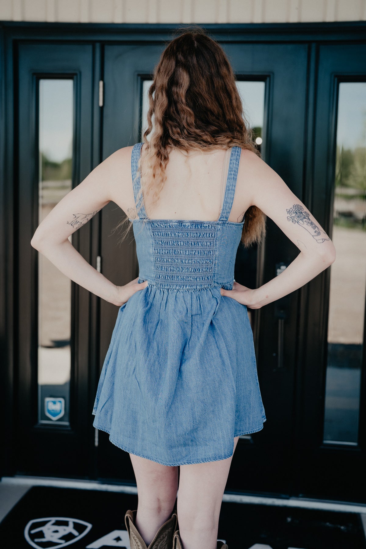'Polly' Wrangler Women's Princess Waist Denim Dress (XS-XXL)