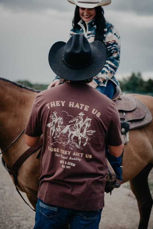 "Haters Club" Ariat Men's Graphic T-Shirt Deep Mahogany (S-XXL)