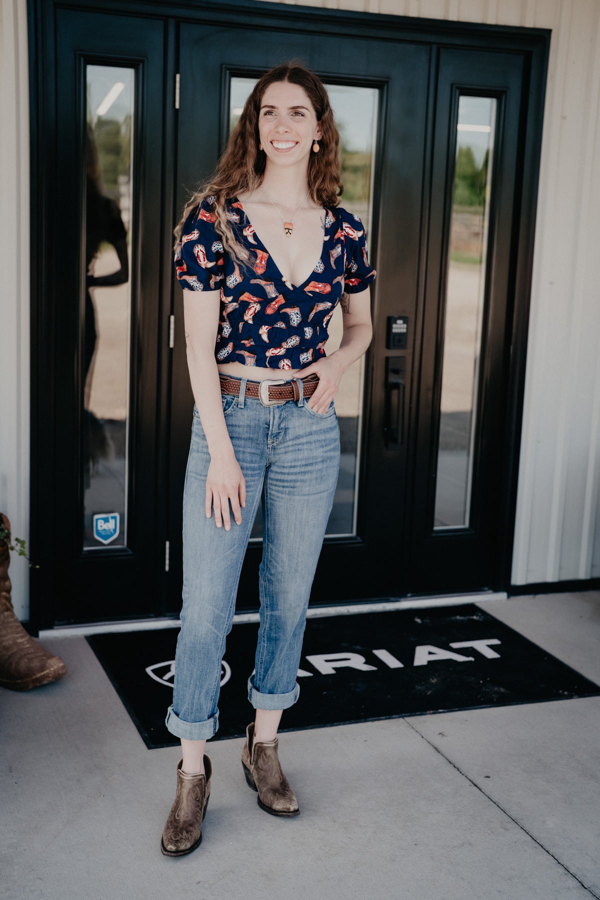 'Silvie' Ariat Perfect Rise Straight Cropped Jeans (24-34)