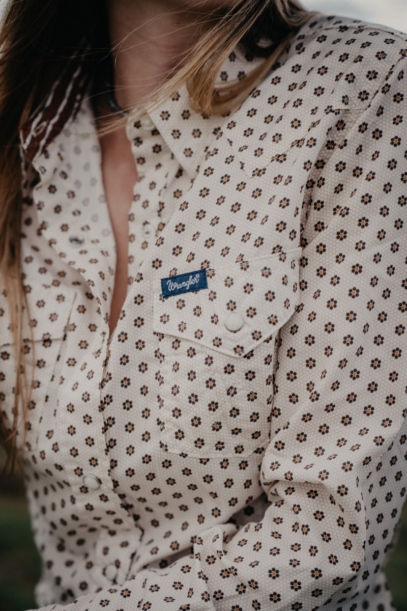 'Aurum' Honeycomb Floral Wrangler Pearl Snap (S-XL)