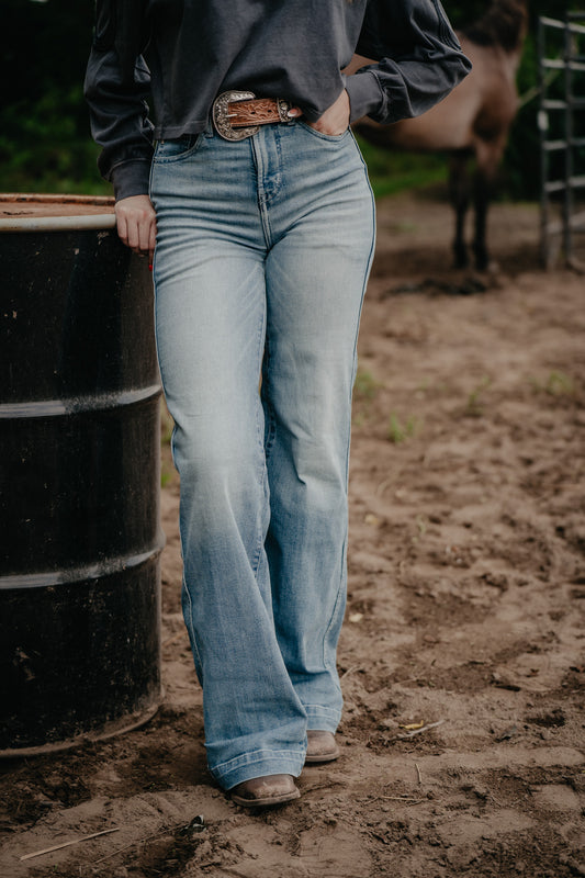 'Luana' Light Wash Ultra High Rise Wide Leg by Ariat