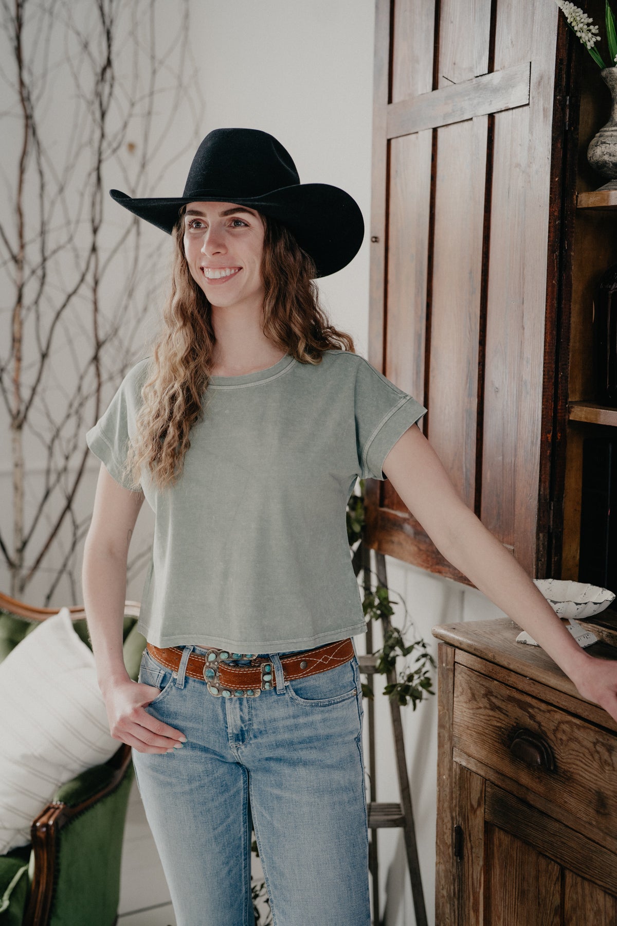 'Fallon' Washed Short Sleeve Boxy Knit Top {Two Colours} (S-L)