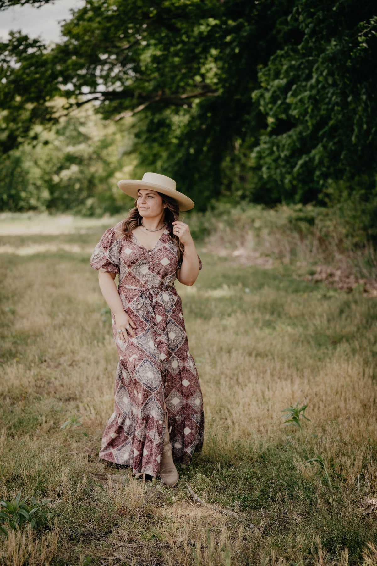 'Logan' Medallion Print Dress  (S Only)