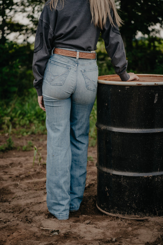 'Luana' Light Wash Ultra High Rise Wide Leg by Ariat