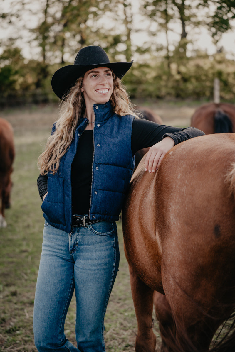 'Taelyn' Western Rinse Denim Vest by Ariat (XS-XXL)