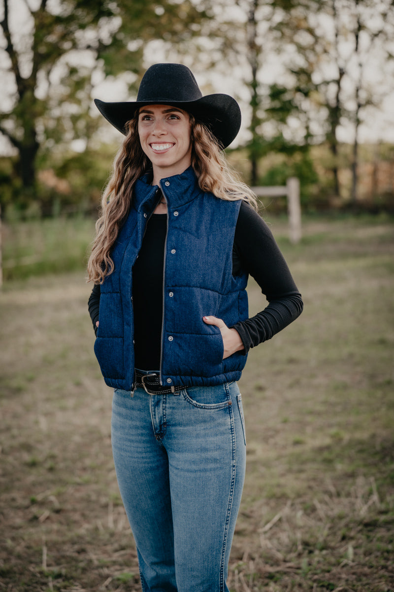 'Taelyn' Western Rinse Denim Vest by Ariat (XS-XXL)