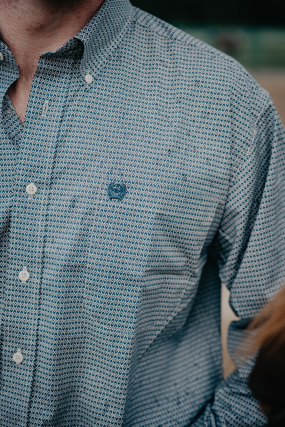 'Harley' Men's CINCH Long Sleeve Teal Button Down (S-XXL)