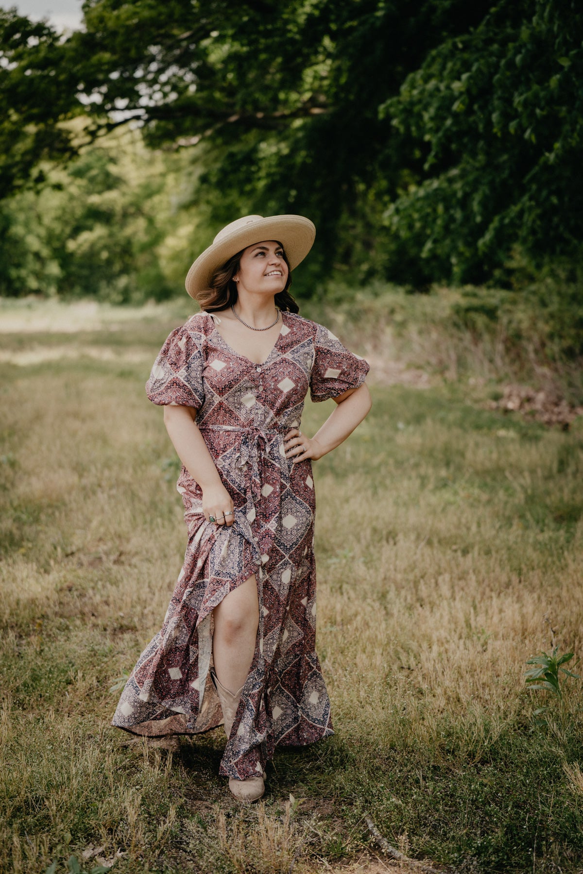 'Logan' Medallion Print Dress  (S Only)