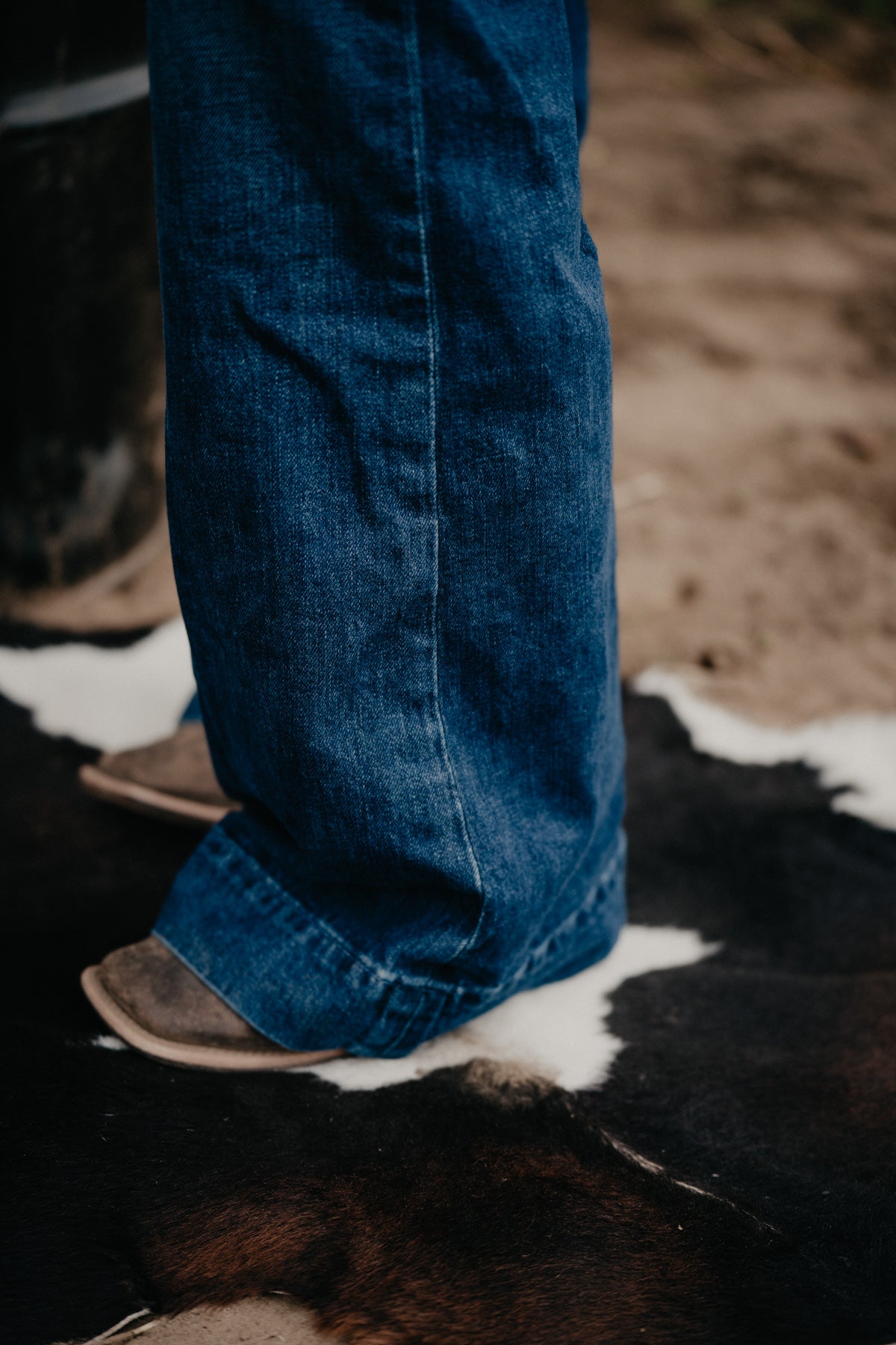 'Scarlett' Dark Wash Perfect Rise 'Flipside' Wide Leg Jean by Ariat