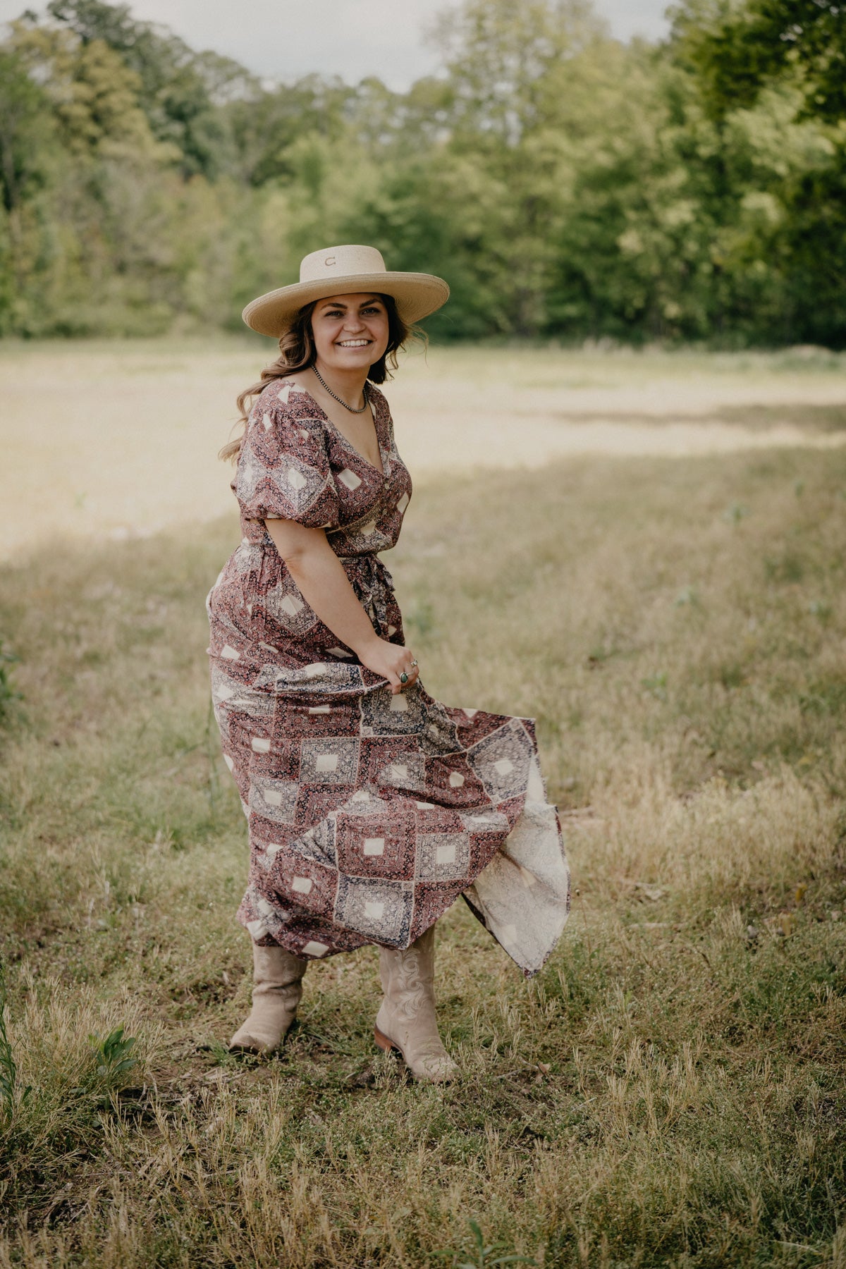 'Logan' Medallion Print Dress  (S Only)