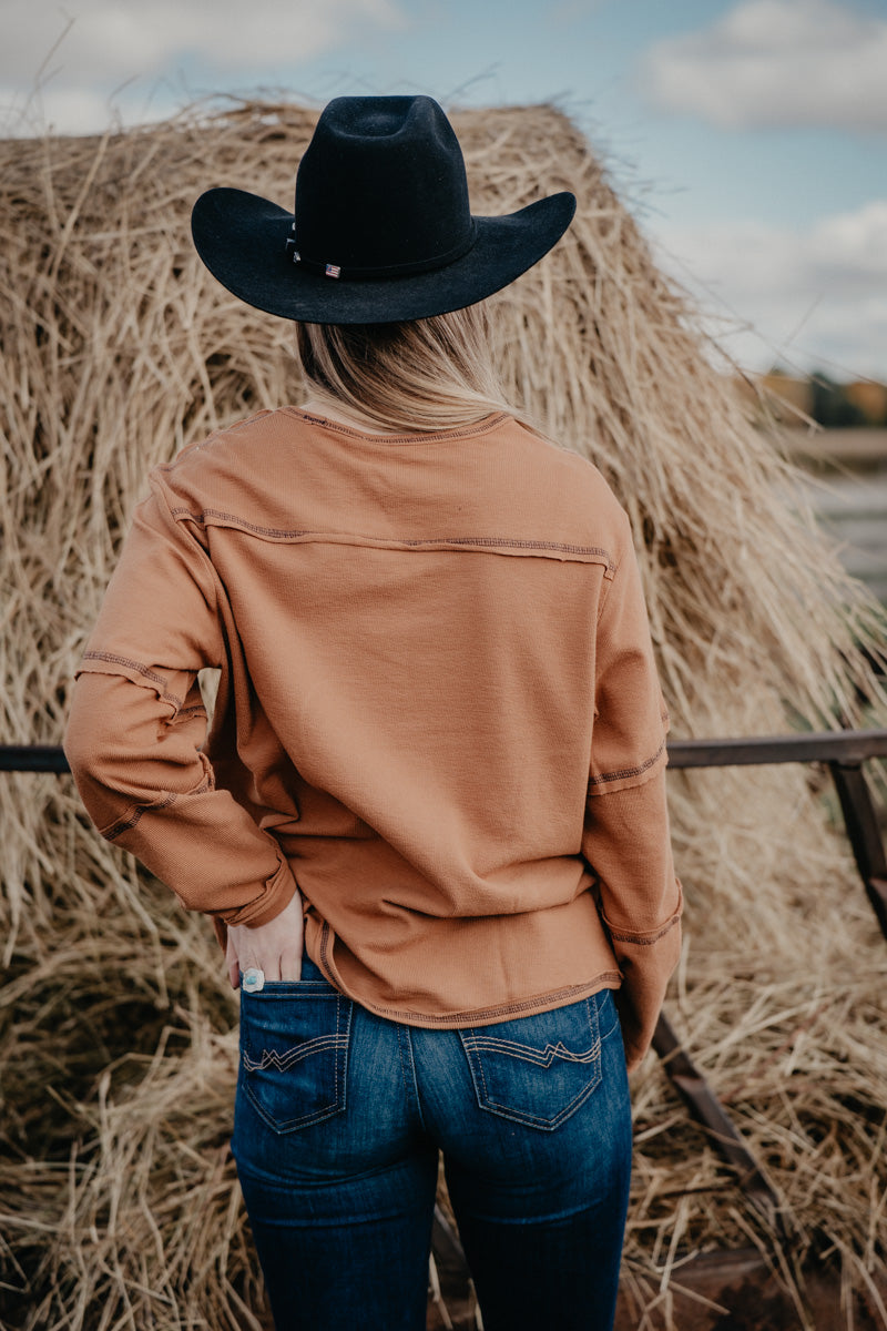 'Helena' Long Sleeve Boat Neck Western Sweater (S-L)