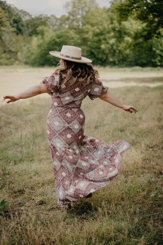 'Logan' Medallion Print Dress  (S Only)