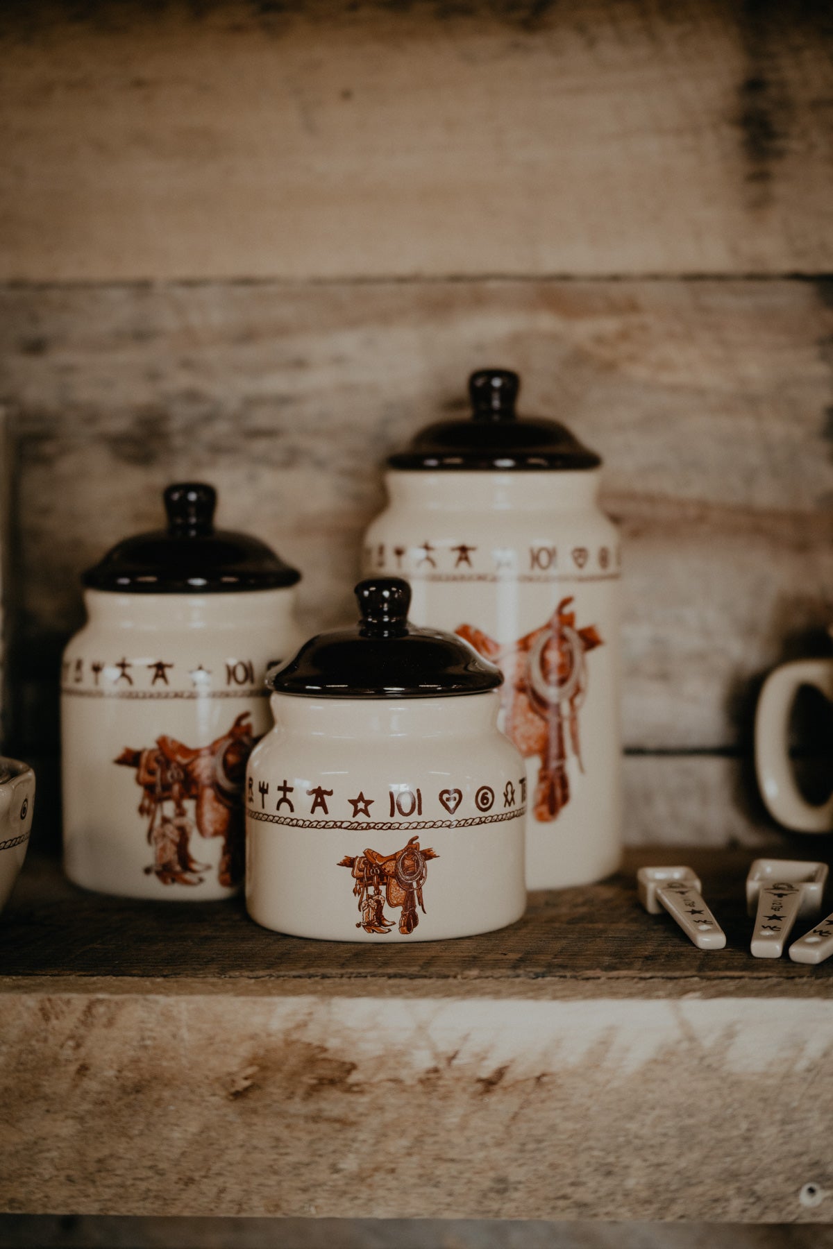 'Boots & Saddle' Canister Set 2 options