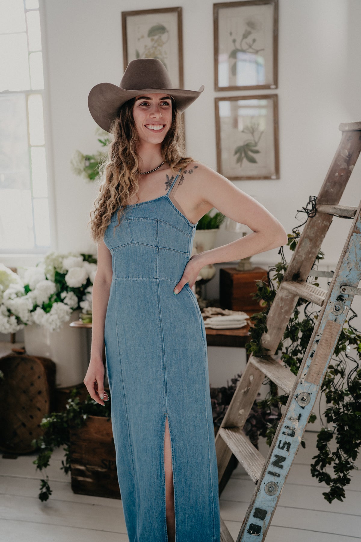 'Wendi' Wrangler Women's Denim Maxi Dress (S-XXL)