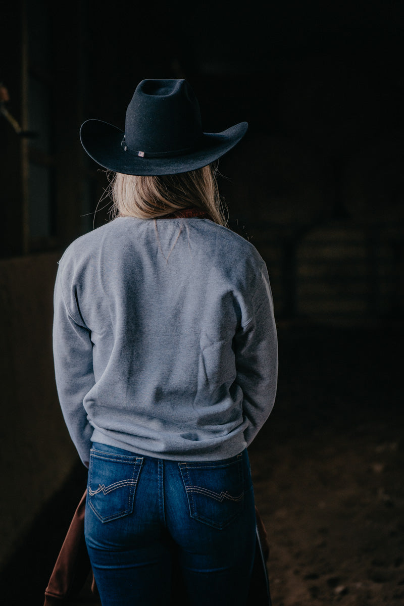 'Saddle Up or Go Sit in the Truck' Grey Crewneck (S-XXL)