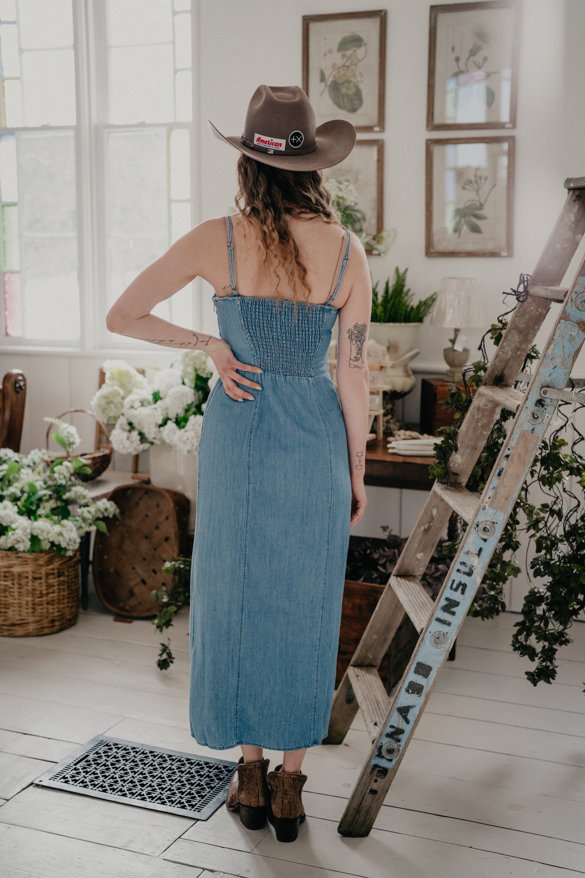 'Wendi' Wrangler Women's Denim Maxi Dress (S-XXL)