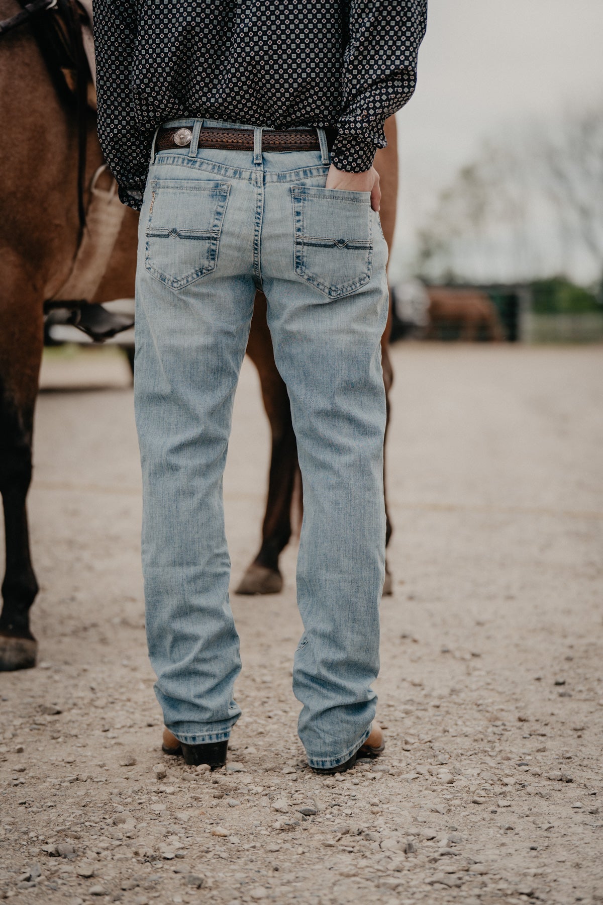 'Ricky' Ian Men's CINCH Slim Bootcut Jean {Light Stone Wash}
