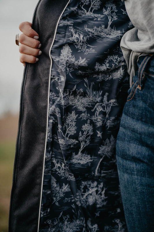 'Menlo' Ariat Down Filled Winter Parka with Toile Printed Lining (XS ONLY)